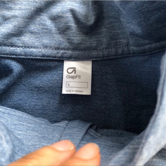 LG-Gap 1/4 zip  blue top (#06) - Picture 2 of 4